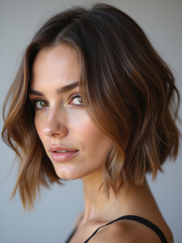 bob haircut with highlights
