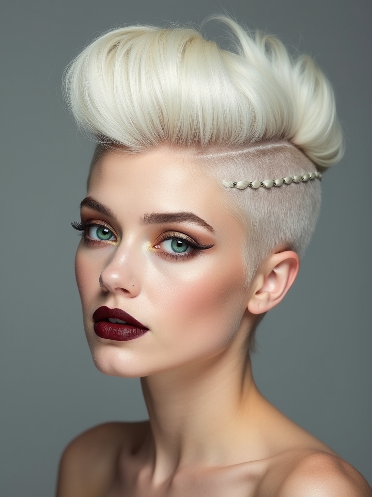 bold modern pompadour hairstyle