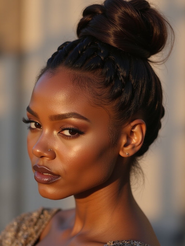 braided high bun tutorial