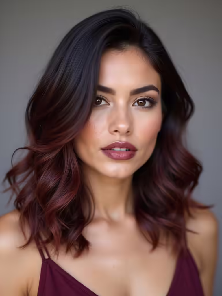 burgundy hue enhances beauty