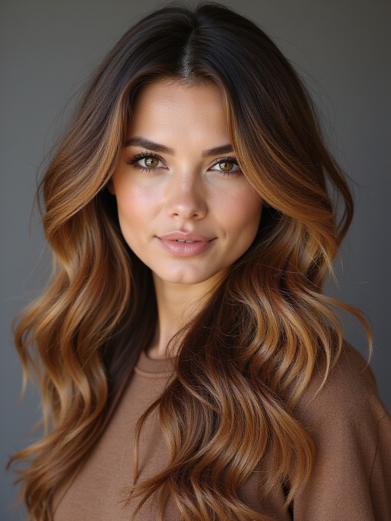 caramel swirl autumn hair