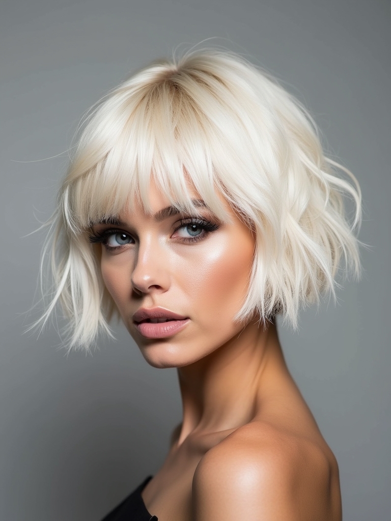 celebrity choppy bob inspiration