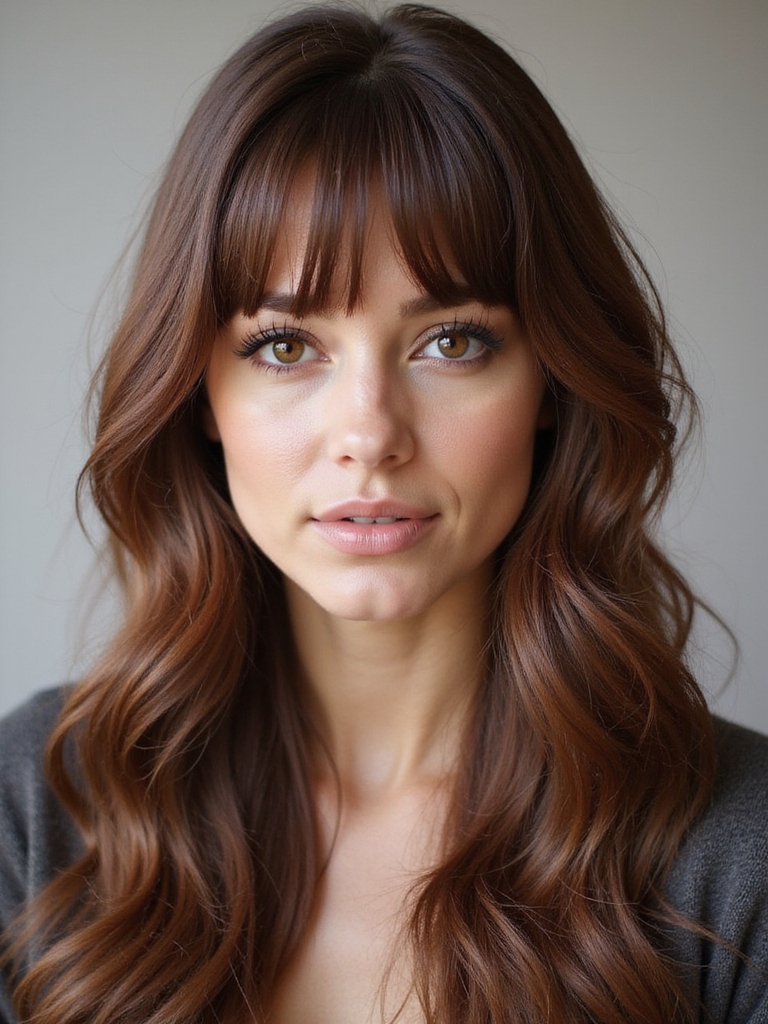 celebrity curtain bang inspirations