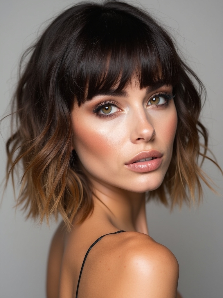 chic lob hair transformation