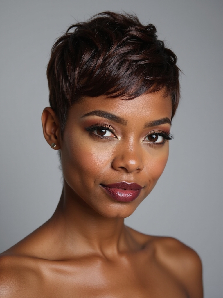 creative pixie bang styling