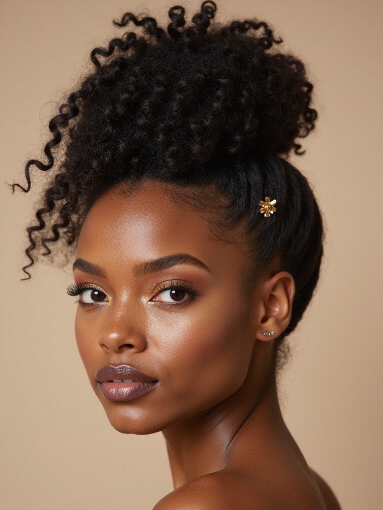 curly bun essential tools