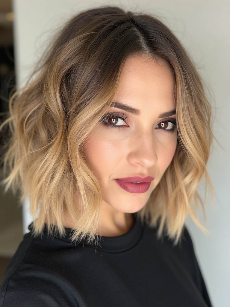 disheveled chic side part