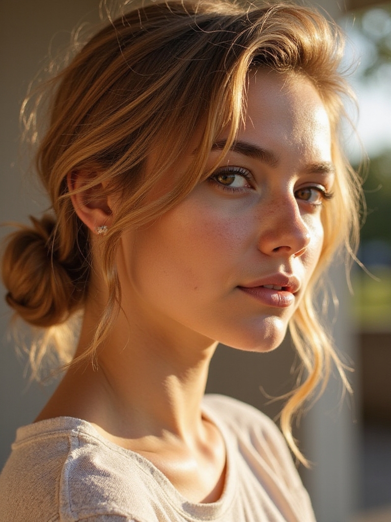 effortless chic low bun