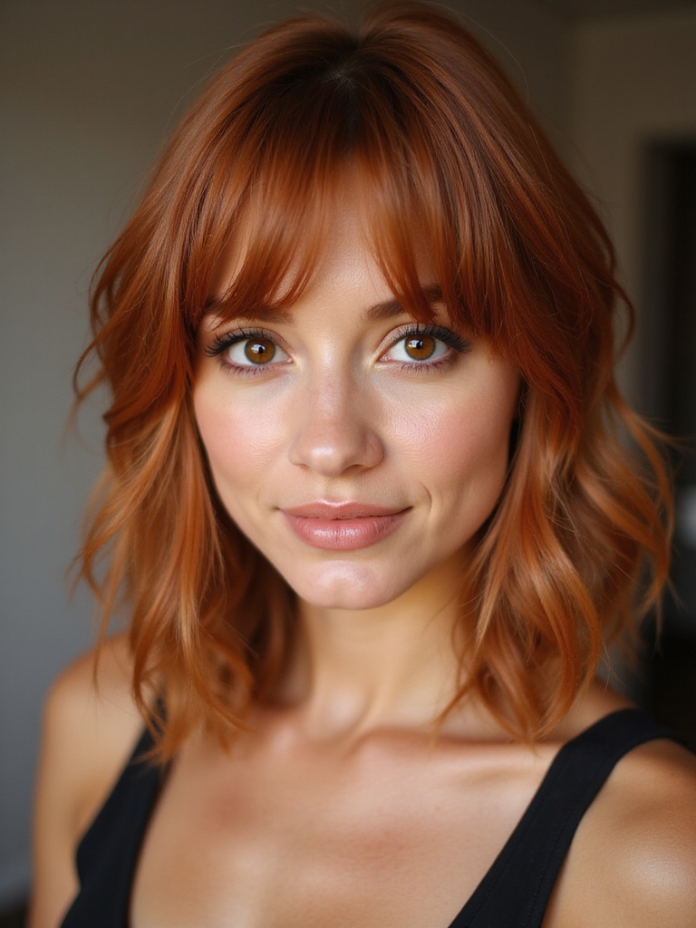 effortless curtain bangs styling