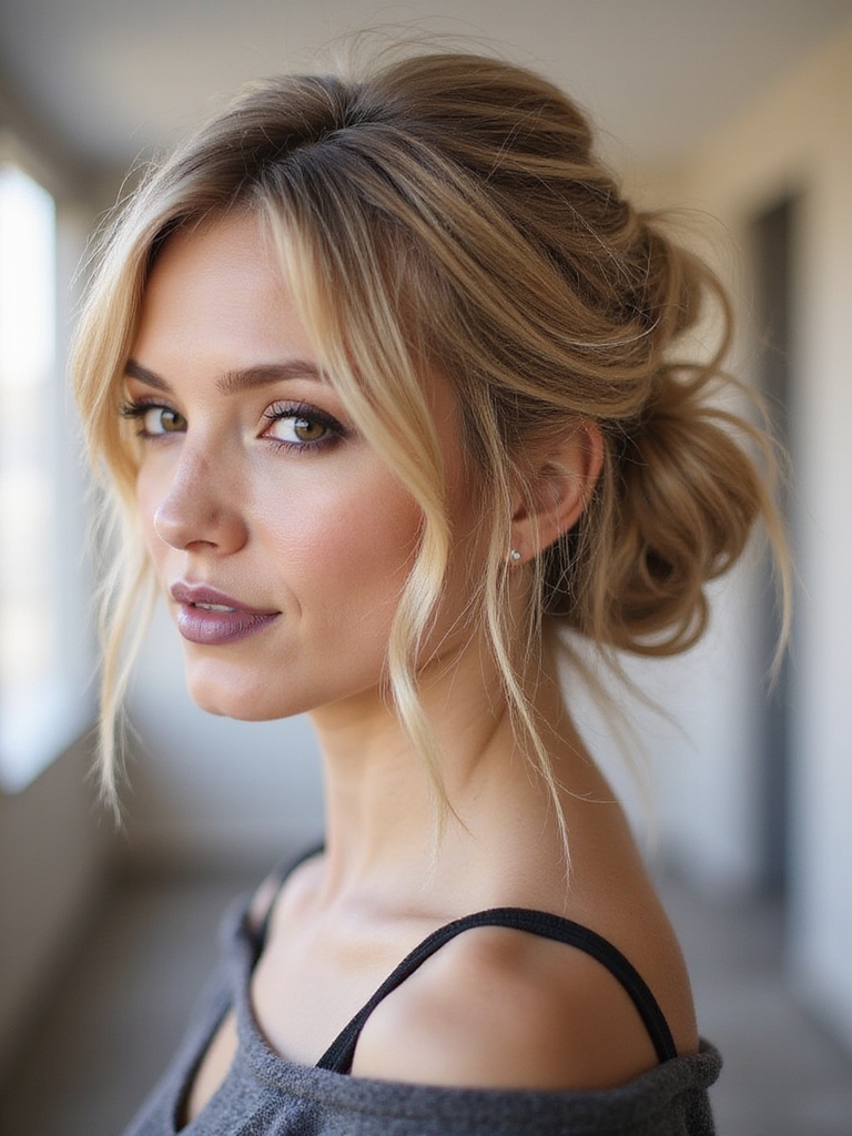 effortless stylish low bun
