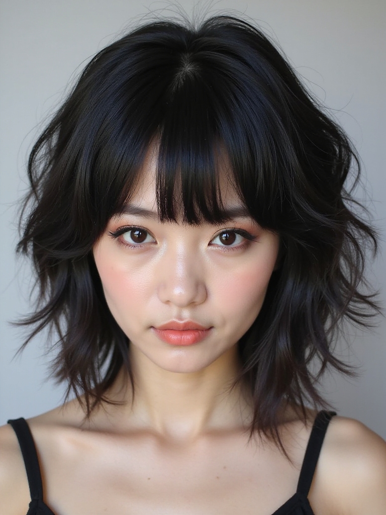 effortlessly chic air bangs