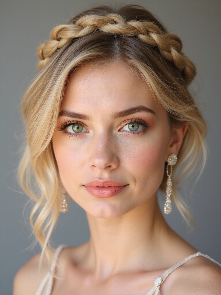 elegant mini braided crown