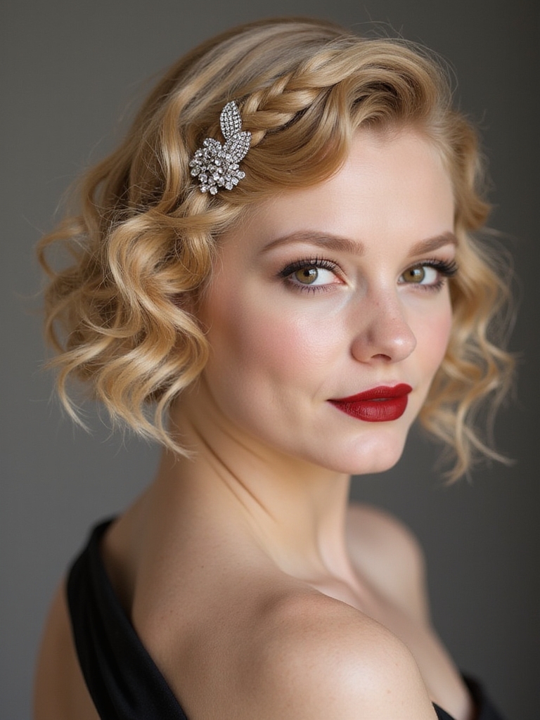 elegant vintage waves hairstyle