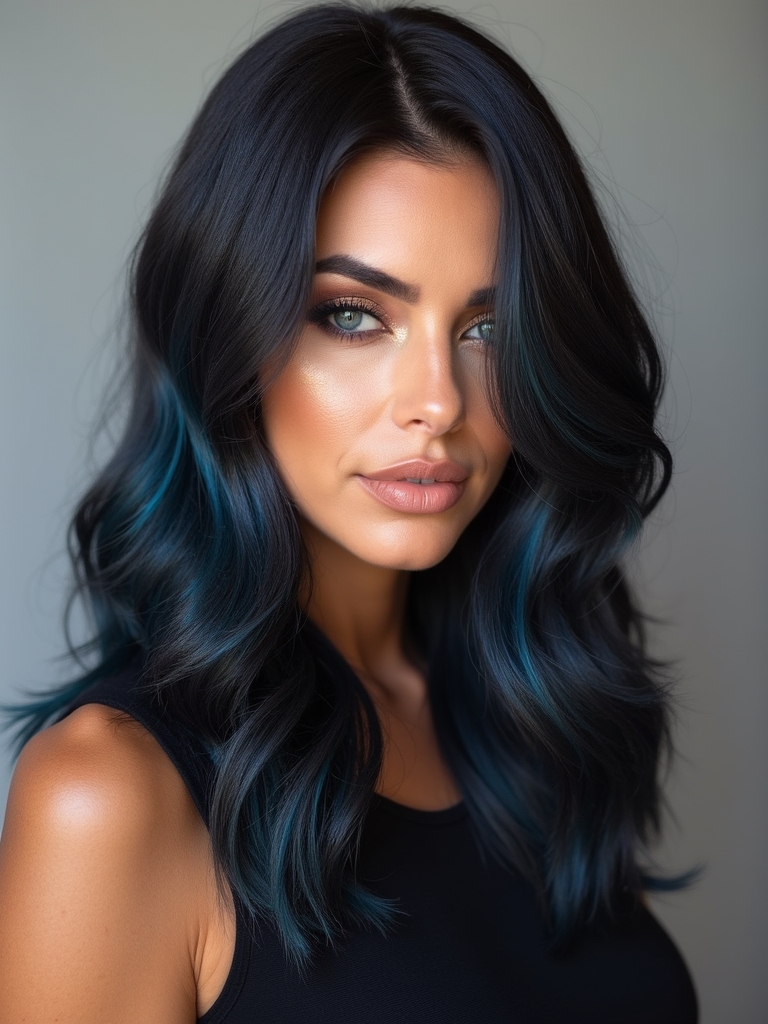 enchanting blue black elegance