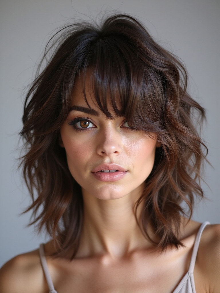 face shapes and shag hairstyle