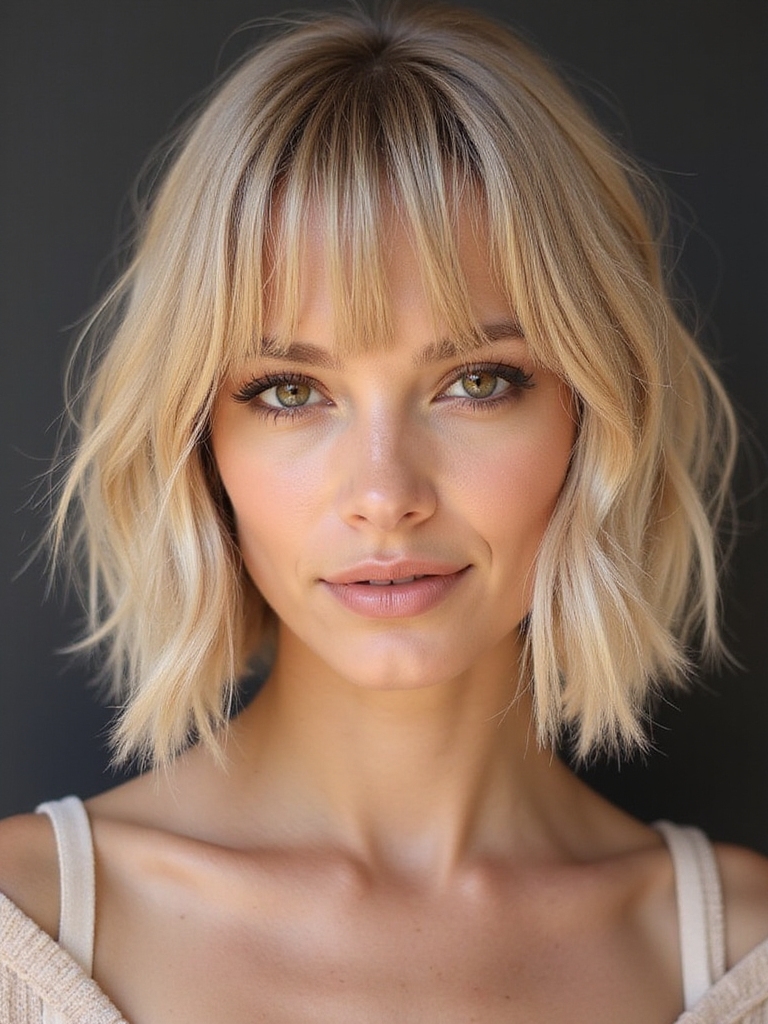 finding ideal curtain bangs