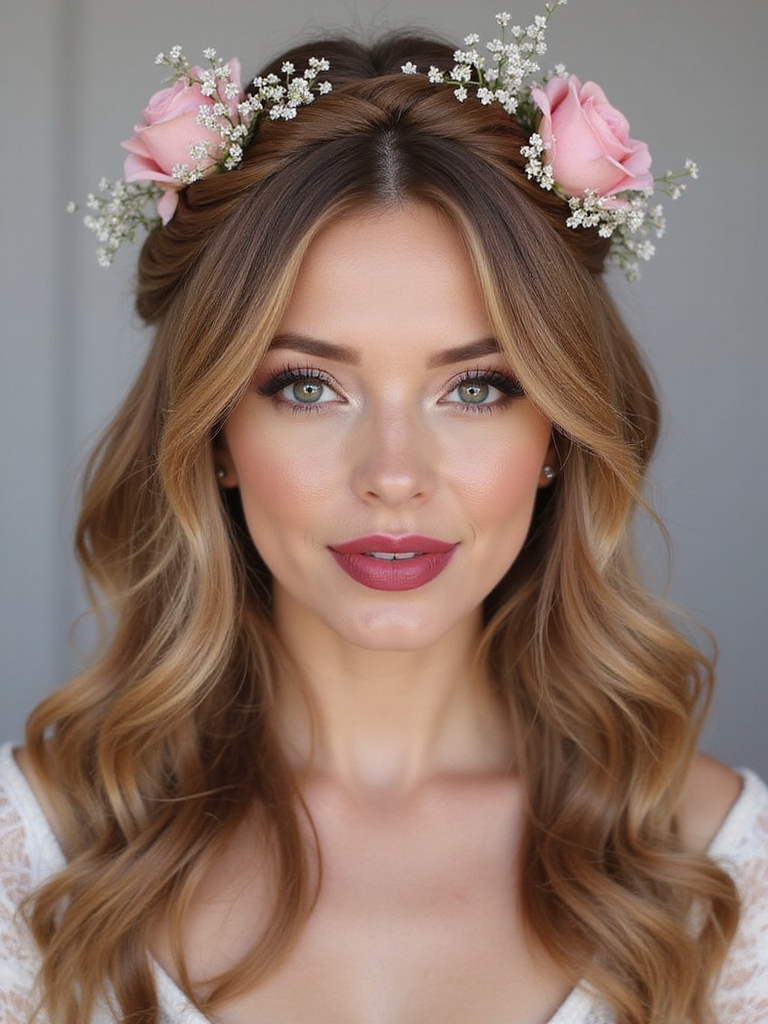 floral accents enhance elegance