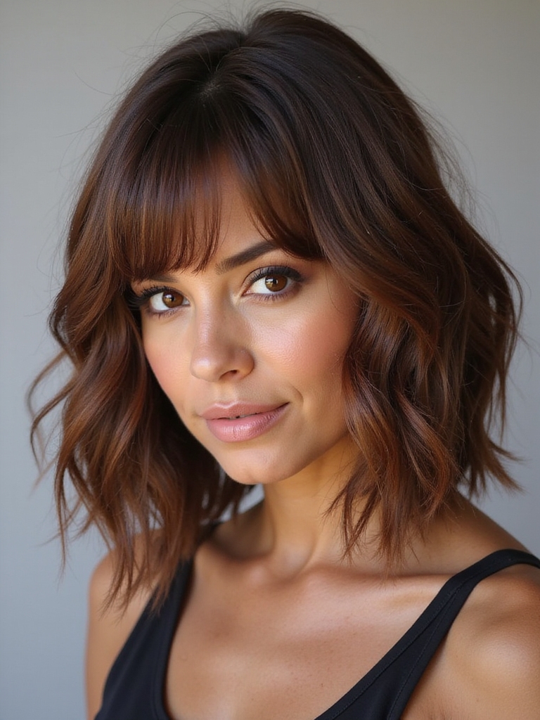 fringe lob styling options