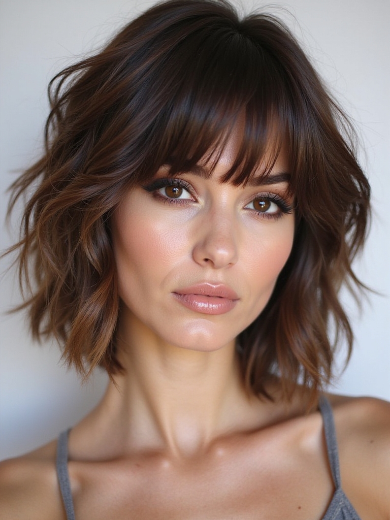 fringes enhance shag hairstyles