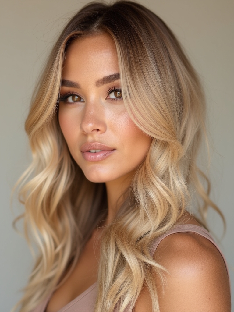 golden wheat hair glow