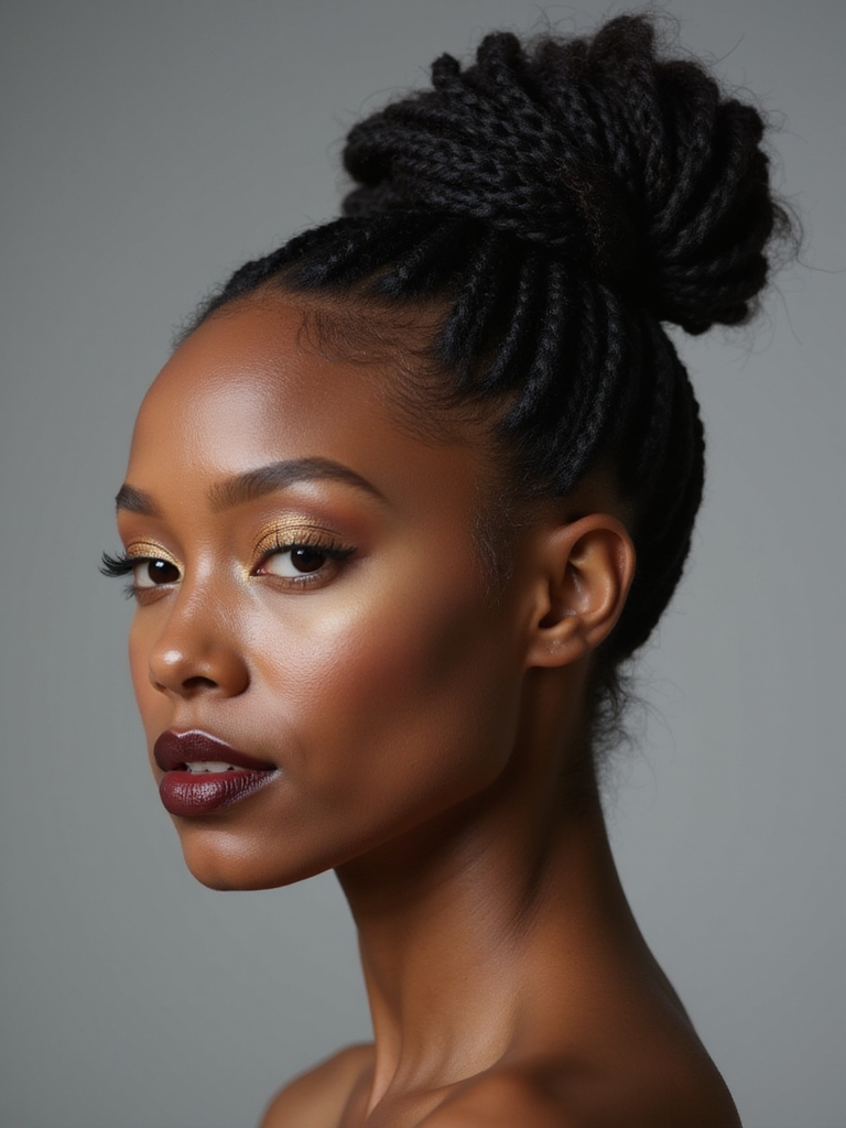 high bun protective styles