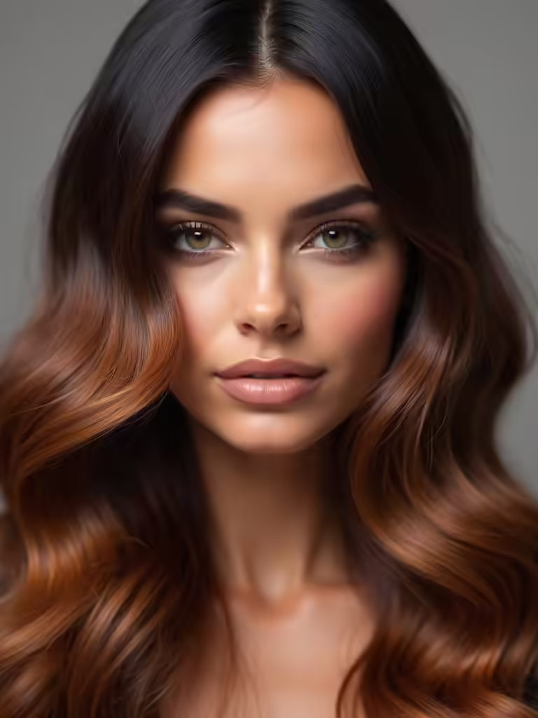 luminous amber hair glow