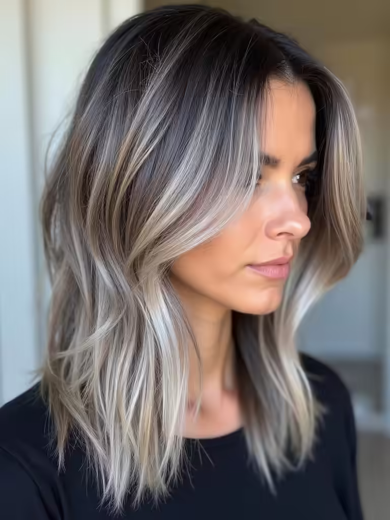luminous platinum blonde elegance