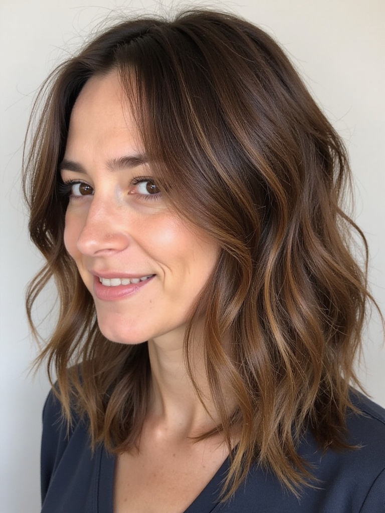 medium length shag styling techniques