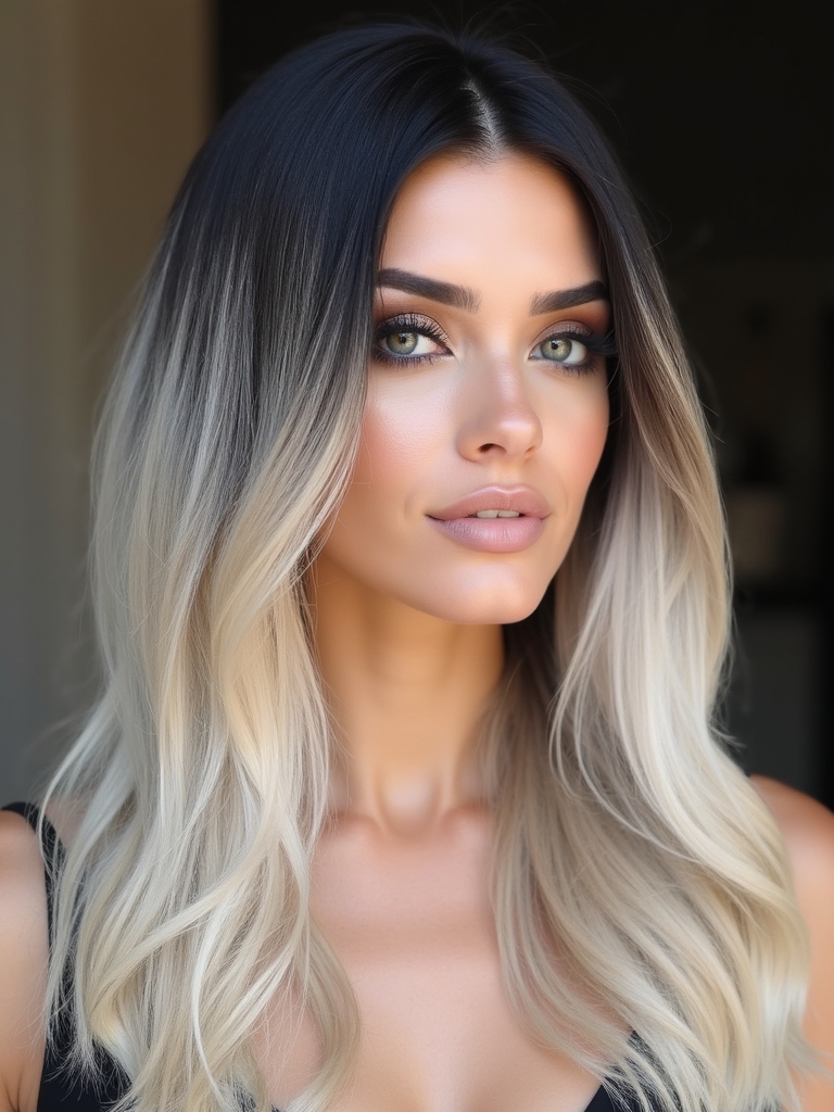 oreo hair contrasting makeup