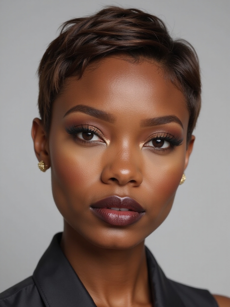 pixie cut exudes confidence