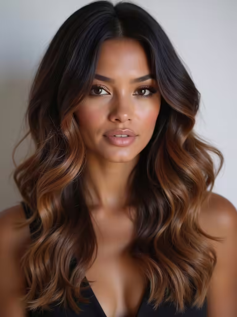 radiant caramel hair highlights