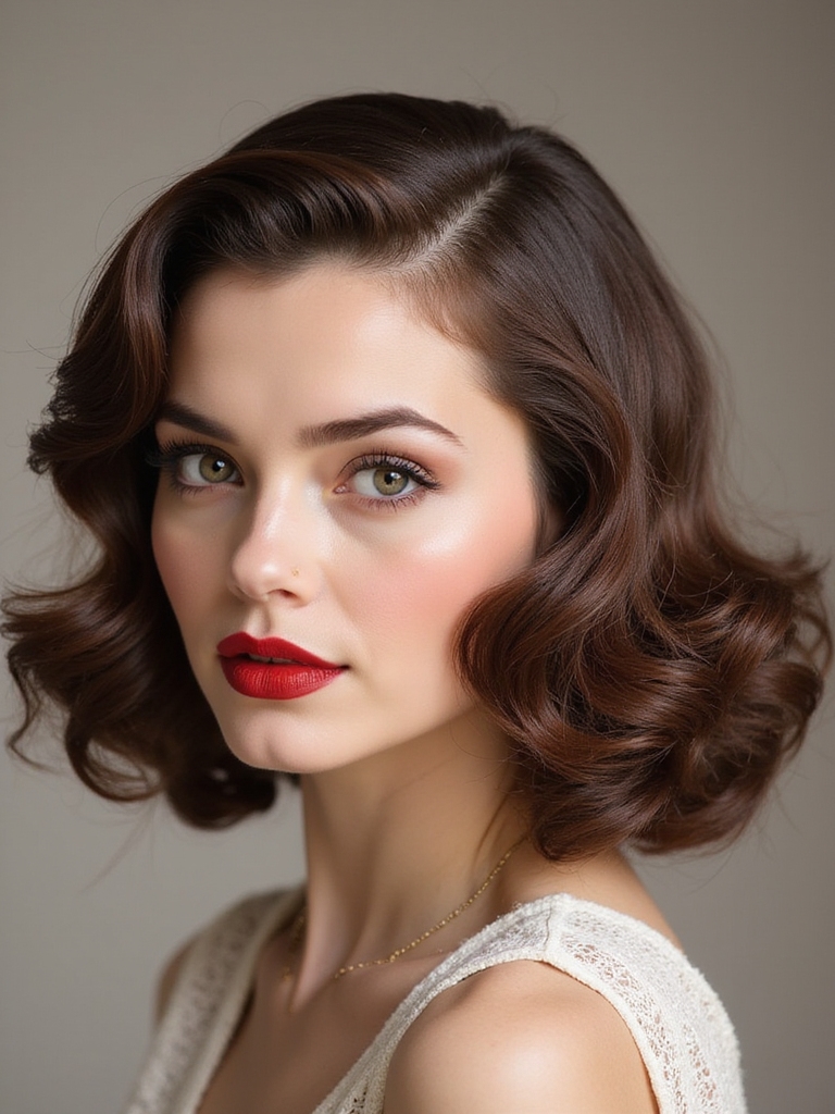 retro long bob elegance