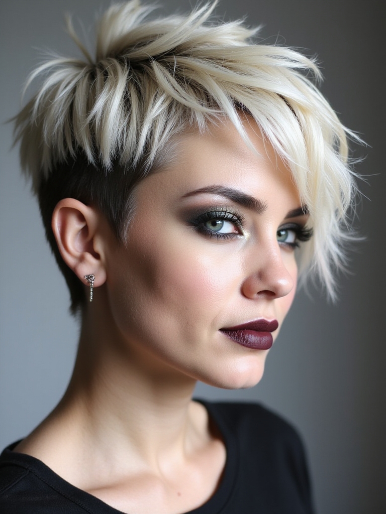 rock chic choppy hairstyle tips