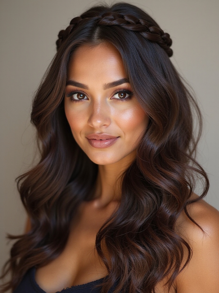 romantic waterfall braid tutorial