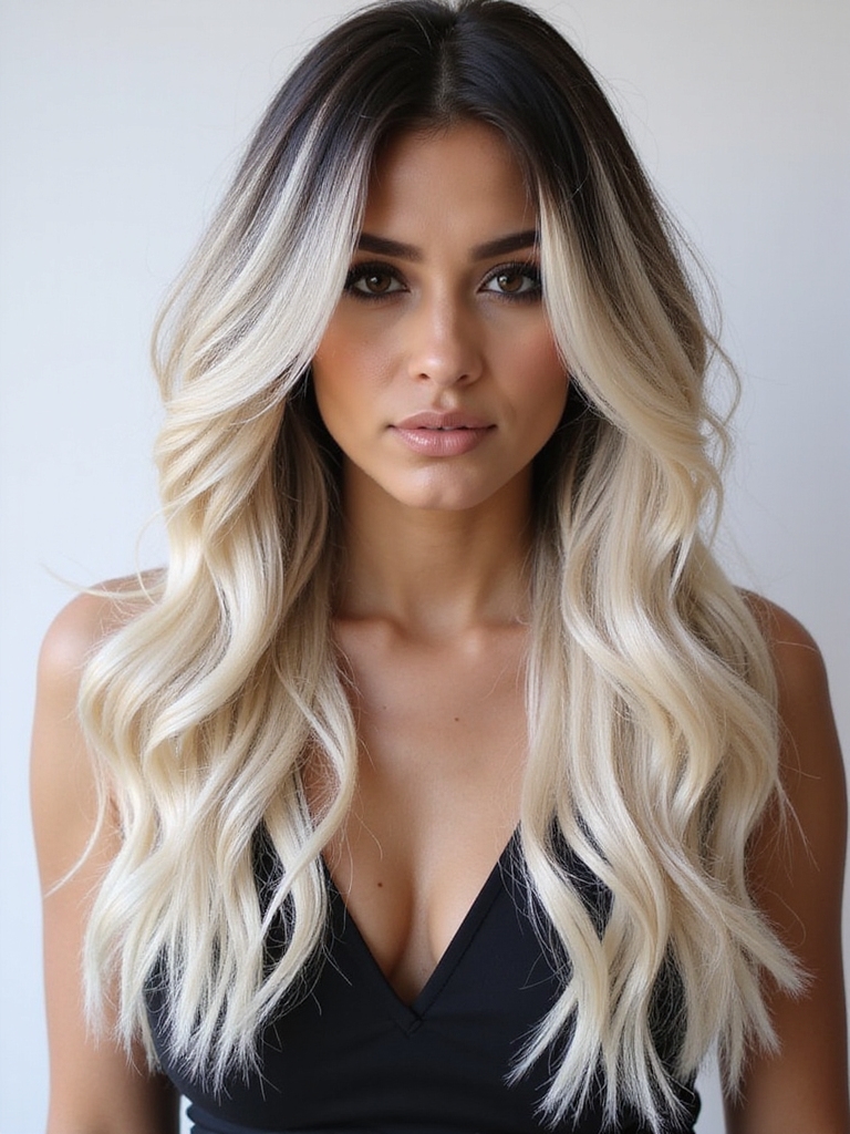 rooted cream highlights blend