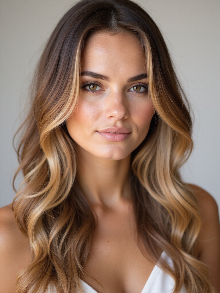 soft warm balayage blend