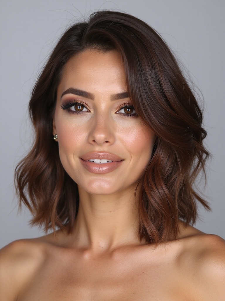 seasonal layered lob styling