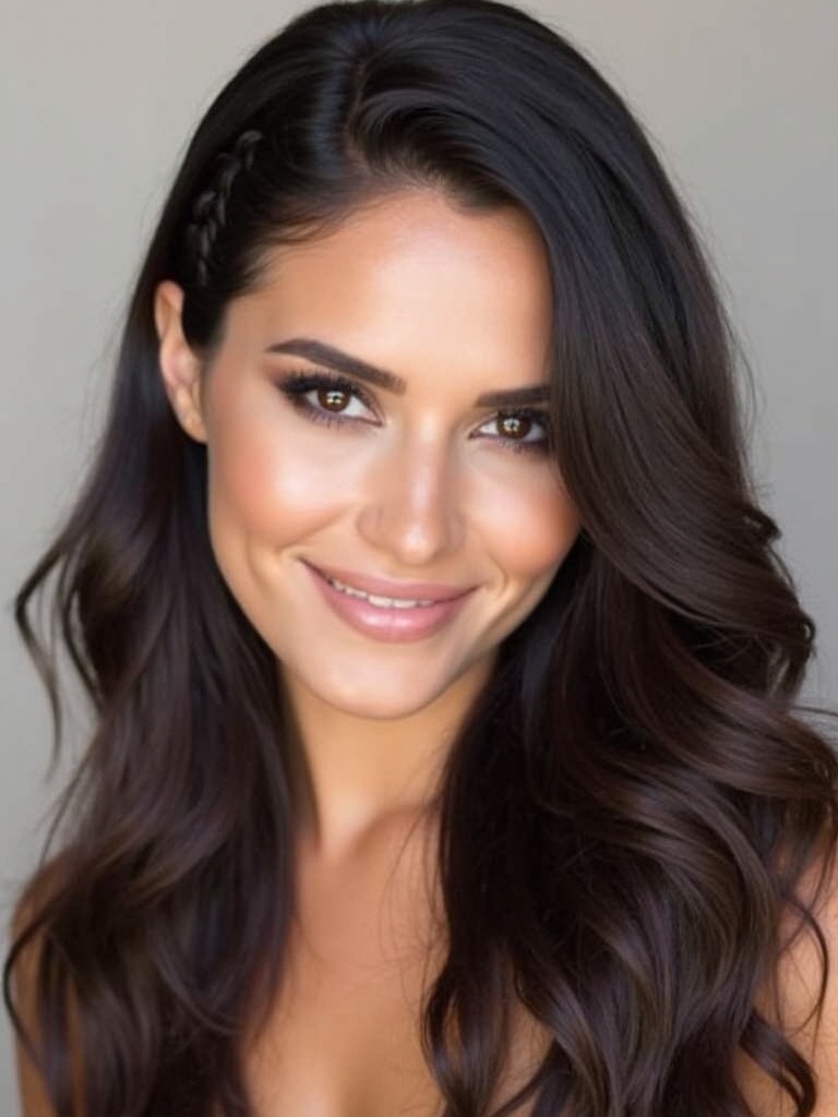 simple half braided hairstyles