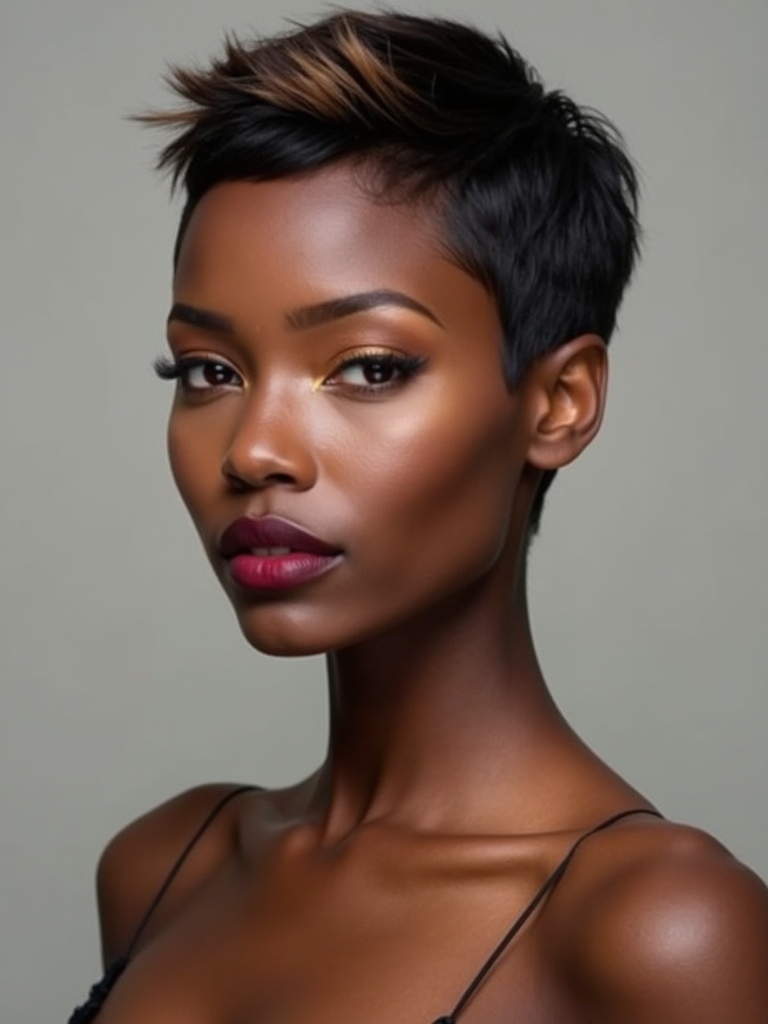 sleek pixie cut elegance