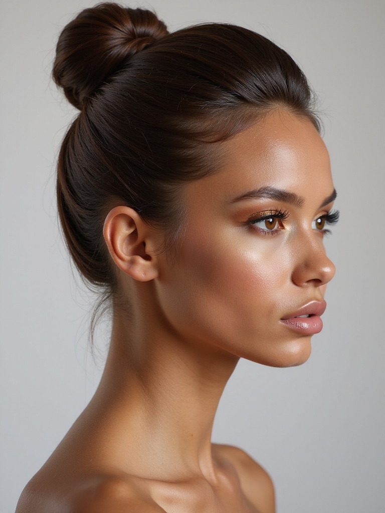 sleek polished hair knot