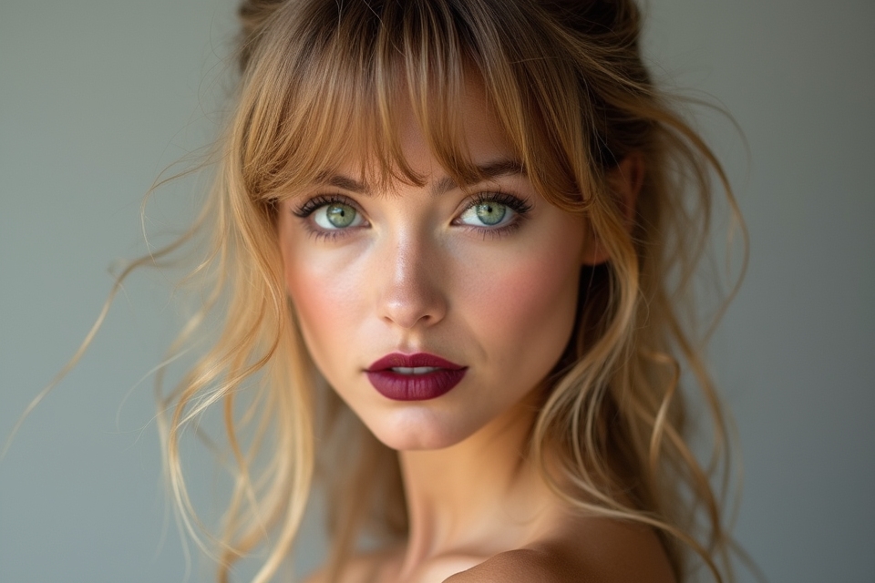 soft ethereal fringe falls