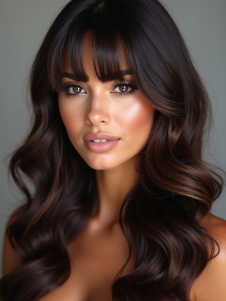 soft waves with bangs