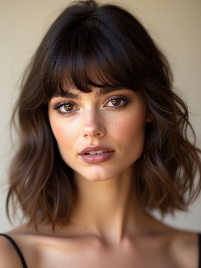 subtle bangs enhance beauty