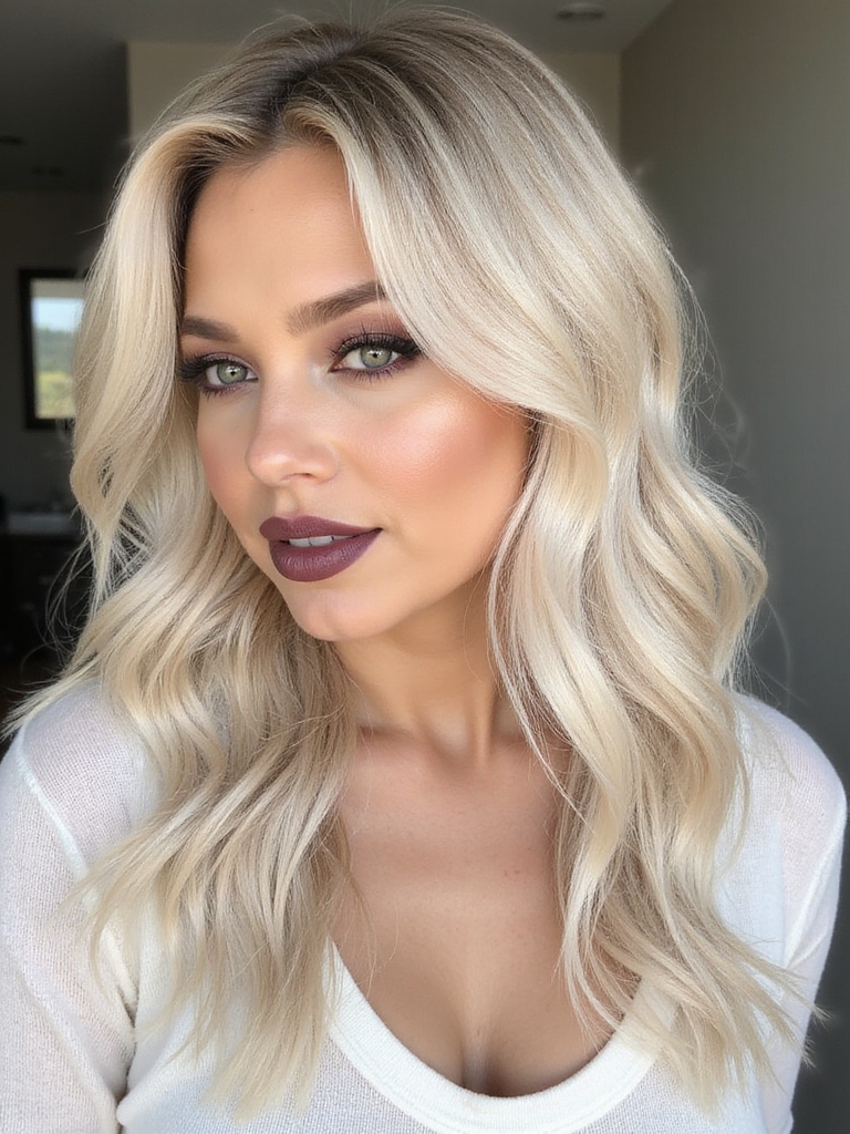 sunlit sandy blonde balayage
