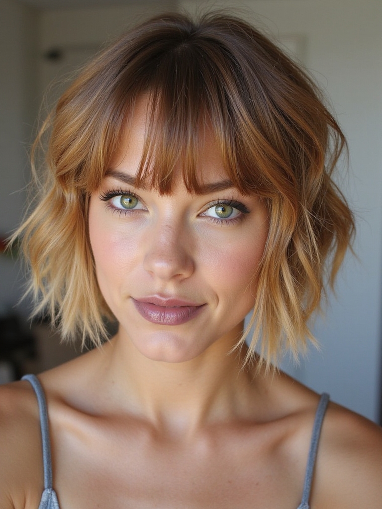 taming unruly curtain bangs