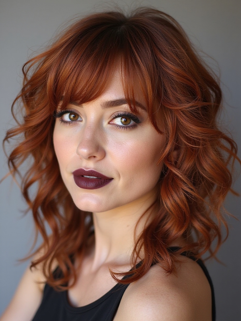 textured curls with accessories