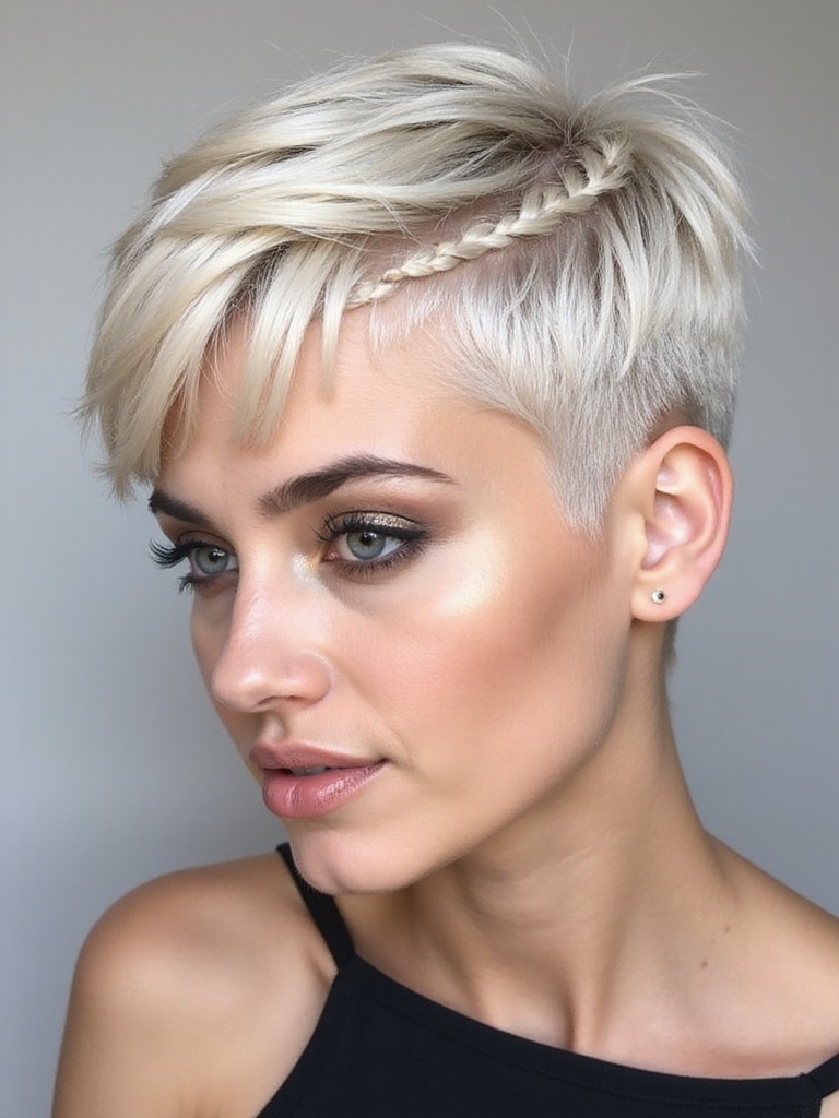 textured pixie with twists