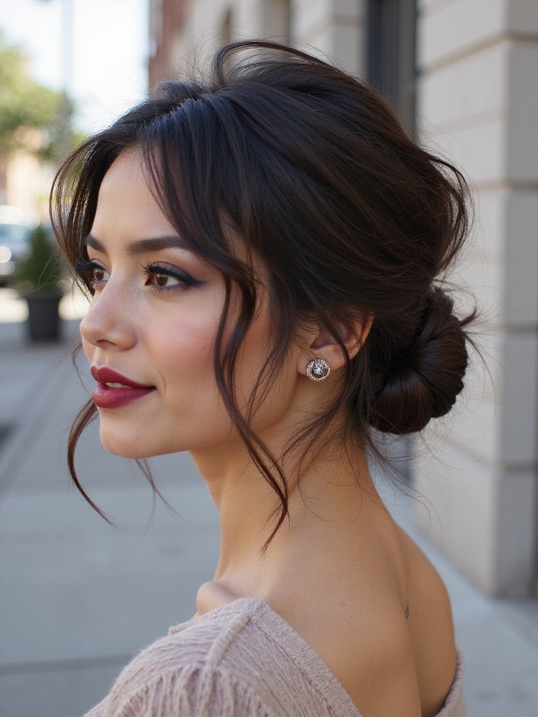 versatile low bun hairstyle