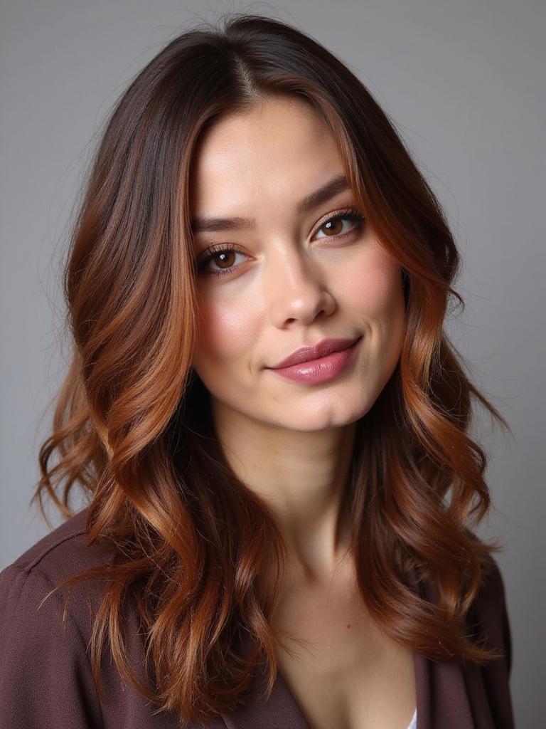 vibrant ginger hair highlights