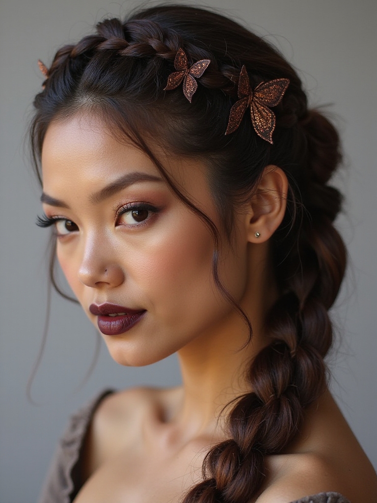 whimsical butterfly braid hairstyle
